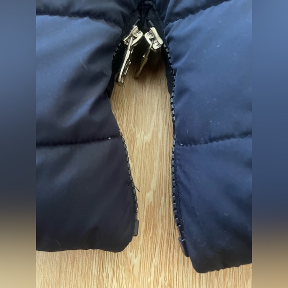 Nike Baby Navy Blue Fleece Lined Puffer Snowsuit Zip Front Hooded Snaps; 0-3 mon - Picture 3 of 8